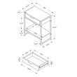 Pemberly Row Accent Table with Drawer and Shelf in Glossy White