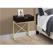 Pemberly Row Accent Table with Drawer and X-Design Frame in Cappuccino