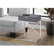 Pemberly Row Accent Table with Drawer and X-Design Frame in Grey