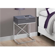 Pemberly Row Accent Table with Drawer and X-Design Frame in Grey