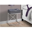Pemberly Row Accent Table with Drawer and X-Design Frame in Grey