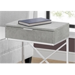Pemberly Row Accent Table with Drawer and X-Design Frame in Gray Cement