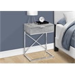 Pemberly Row Accent Table with Drawer and X-Design Frame in Gray Cement