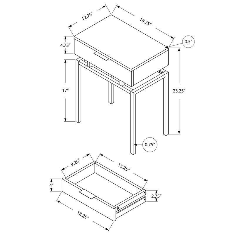 Pemberly Row Accent Table with Drawer and Gold Metal Base in Beige Marble