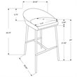 Pemberly Row Set of 2 Counter Height Bar Stools in White Leather Look