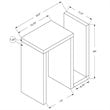 Pemberly Row Compact Accent Table with Side Storage Slot in Espresso