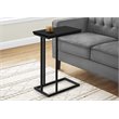 Pemberly Row Engineered Wood C-Shaped End Table in Black Laminate