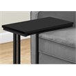 Pemberly Row Engineered Wood C-Shaped End Table in Black Laminate