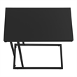 Pemberly Row Engineered Wood C-Shaped End Table in Black Laminate