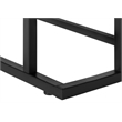 Pemberly Row Engineered Wood C-Shaped End Table in Black Laminate