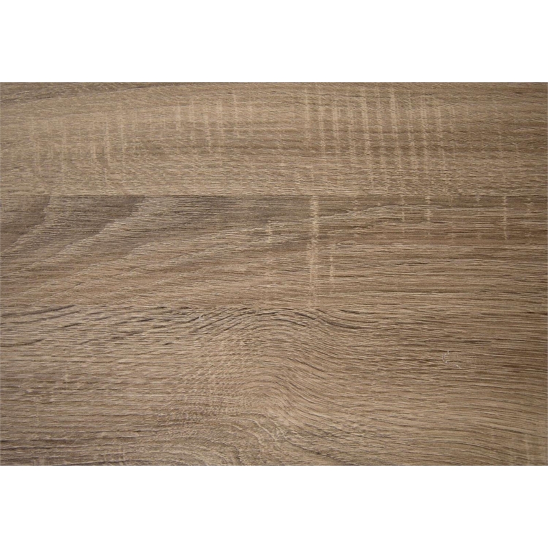 Pemberly Row C-Shaped Accent Table with Shelf in Dark Taupe Wood Look