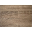 Pemberly Row C-Shaped Accent Table with Shelf in Dark Taupe Wood Look