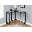 Pemberly Row L-Shaped Corner Console Table in Gray Wood Look