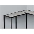 Pemberly Row L-Shaped Corner Console Table in Gray Wood Look