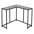 Pemberly Row L-Shaped Corner Console Table in Gray Wood Look