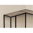 Pemberly Row L-Shaped Corner Console Table in Dark Taupe Wood Look