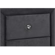Pemberly Row Upholstered 2-Drawer Nightstand in Dark Grey Velvet Look