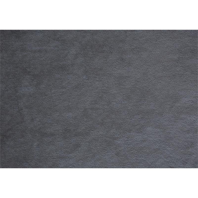Pemberly Row Upholstered 2-Drawer Nightstand in Dark Grey Velvet Look