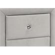 Pemberly Row Upholstered 2-Drawer Nightstand in Light Grey Velvet Look