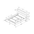 Pemberly Row Queen Platform Bed Frame with Tufted Headboard in Beige Linen