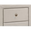 Pemberly Row Upholstered 2-Drawer Nightstand in Beige Linen Look