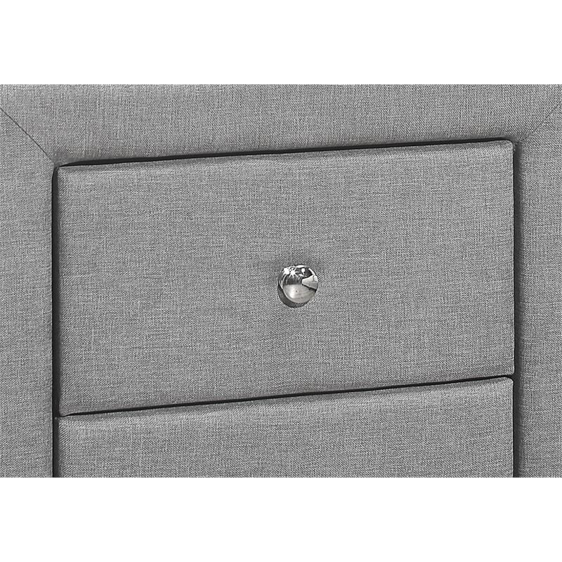 Pemberly Row Upholstered 2-Drawer Nightstand in Grey Linen Look