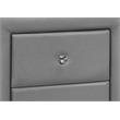 Pemberly Row Upholstered 2-Drawer Nightstand in Grey Leather Look