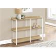 Pemberly Row 3-Tier Console Table with Shelves in Natural Wood Look