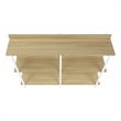 Pemberly Row 3-Tier Console Table with Shelves in Natural Wood Look