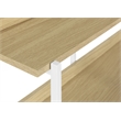 Pemberly Row 3-Tier Console Table with Shelves in Natural Wood Look