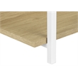 Pemberly Row 3-Tier Console Table with Shelves in Natural Wood Look