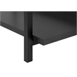 Pemberly Row 3-Tier Console Table with Shelves in Black Laminate