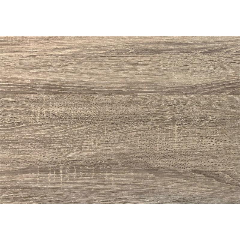 Pemberly Row 3-Tier Console Table with Shelves in Dark Taupe Laminate