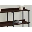 Pemberly Row 3-Tier Console Table with Shelves in Dark Brown Espresso