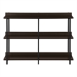 Pemberly Row 3-Tier Console Table with Shelves in Dark Brown Espresso