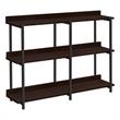 Pemberly Row 3-Tier Console Table with Shelves in Dark Brown Espresso