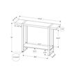 Pemberly Row Industrial Farmhouse Console Table in Black Reclaimed Wood