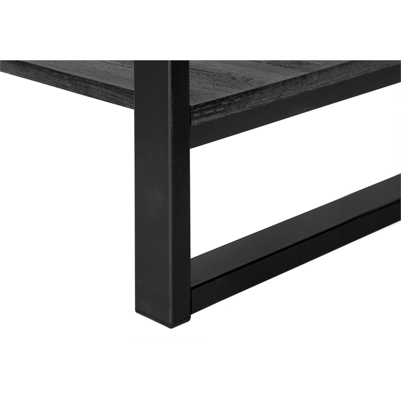 Pemberly Row Industrial Farmhouse Console Table in Black Reclaimed Wood