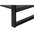 Pemberly Row Industrial Farmhouse Console Table in Black Reclaimed Wood