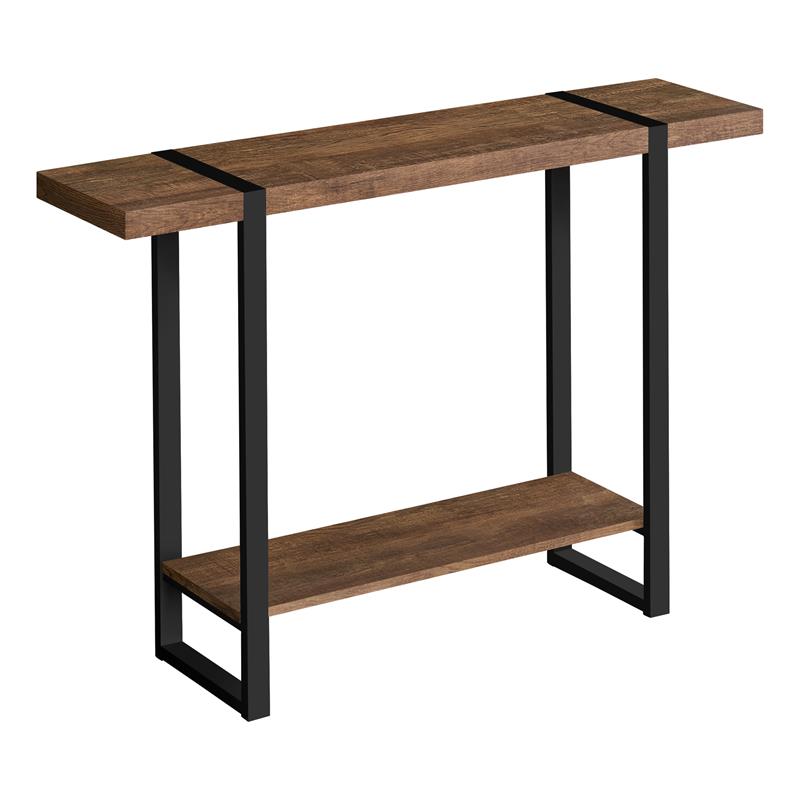 Pemberly Row Industrial Farmhouse Console Table in Brown Reclaimed Wood