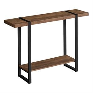 Pemberly Row Industrial Farmhouse Console Table in Brown Reclaimed Wood