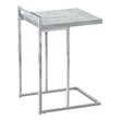 Pemberly Row Wide C-Shaped Accent Table with Handle in Grey Cement Look