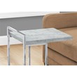 Pemberly Row Wide C-Shaped Accent Table with Handle in Grey Cement Look