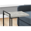 Pemberly Row Wide C-Shaped Accent Table with Handle in Grey Reclaimed Wood
