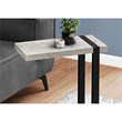 Pemberly Row Industrial Farmhouse C-Shaped Accent Table in Grey Reclaimed