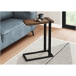 Pemberly Row Industrial Farmhouse C-Shaped Accent Table in Brown Reclaimed
