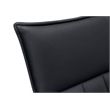 Pemberly Row Set of 2 Upholstered Dining Chairs in Black Leather Look