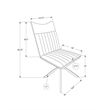 Pemberly Row Set of 2 Upholstered Dining Chairs in Black Leather Look