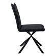 Pemberly Row Set of 2 Dining Chairs with Black Starburst Metal Legs