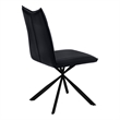 Pemberly Row Set of 2 Dining Chairs with Black Starburst Metal Legs
